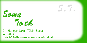 soma toth business card