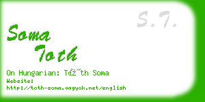 soma toth business card